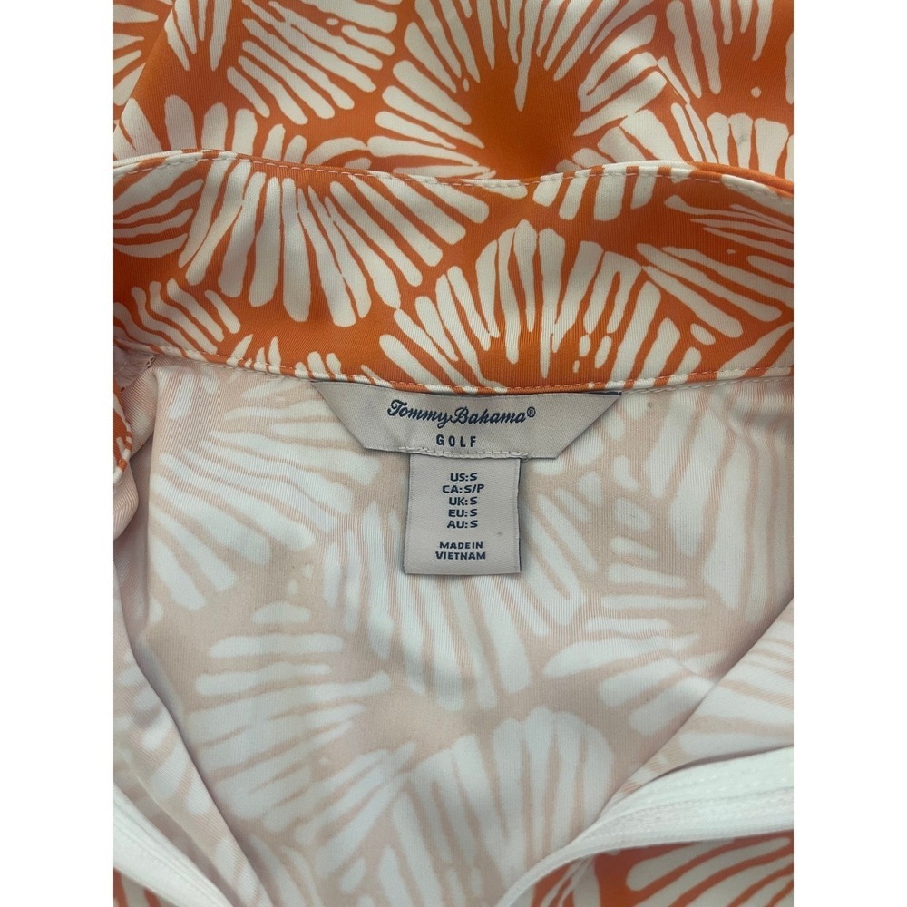 Tommy Bahama Womens Small Orange White Full Zip Jacket Golf Tennis Athleisure - Picture 4 of 6